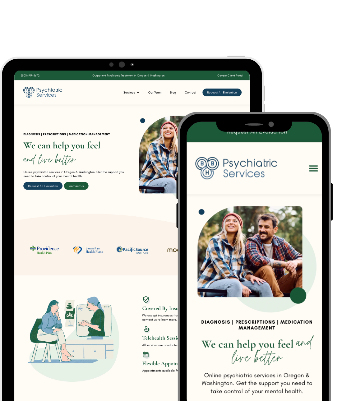 BBH Psychiatric Services Website, Psychiatric Nurse Practitioner & Psychiatry Website